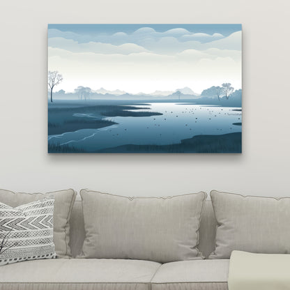 Minimalist swamp - 32"x32" Canvas