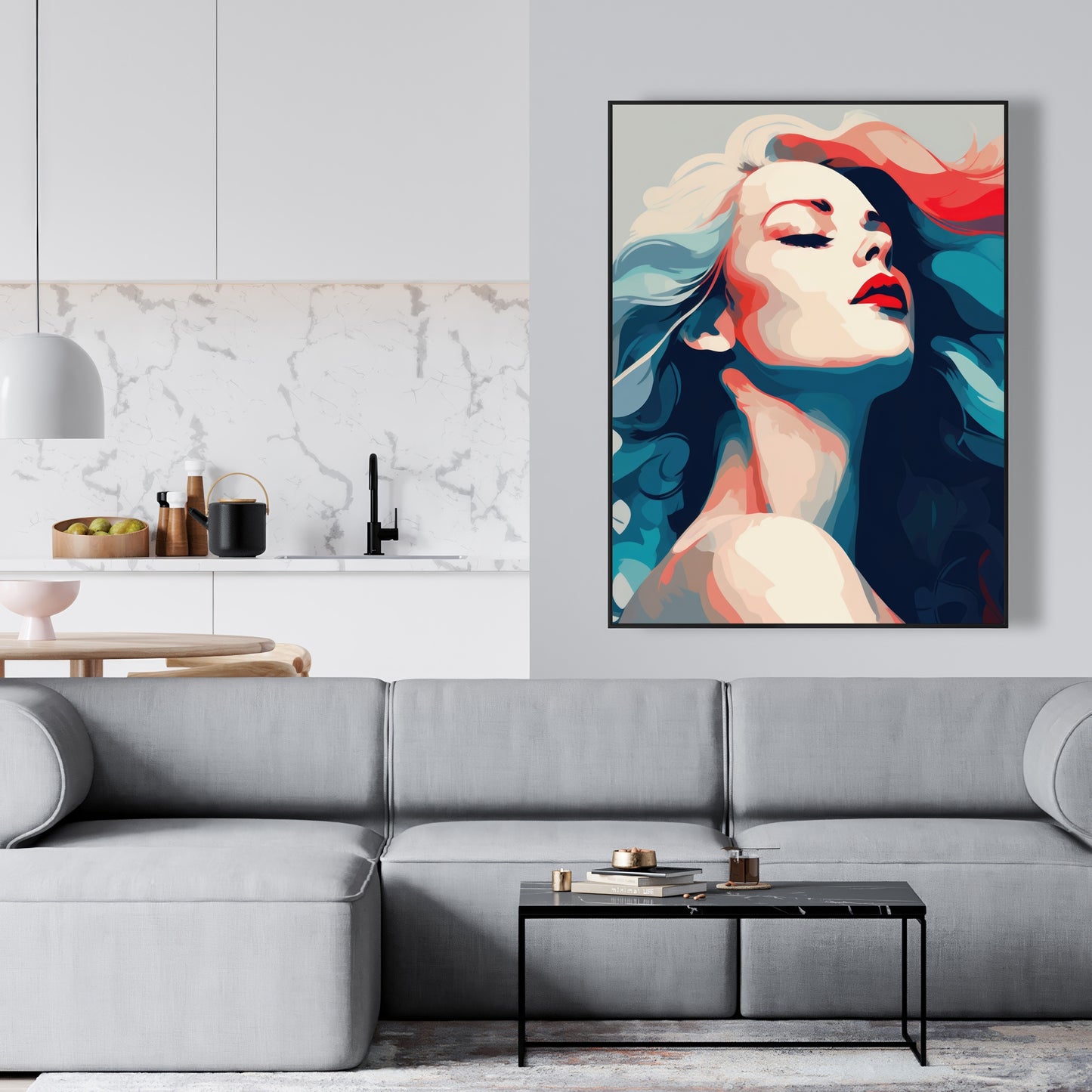 Beauty at its purest - Framed Canvas - Print on demand