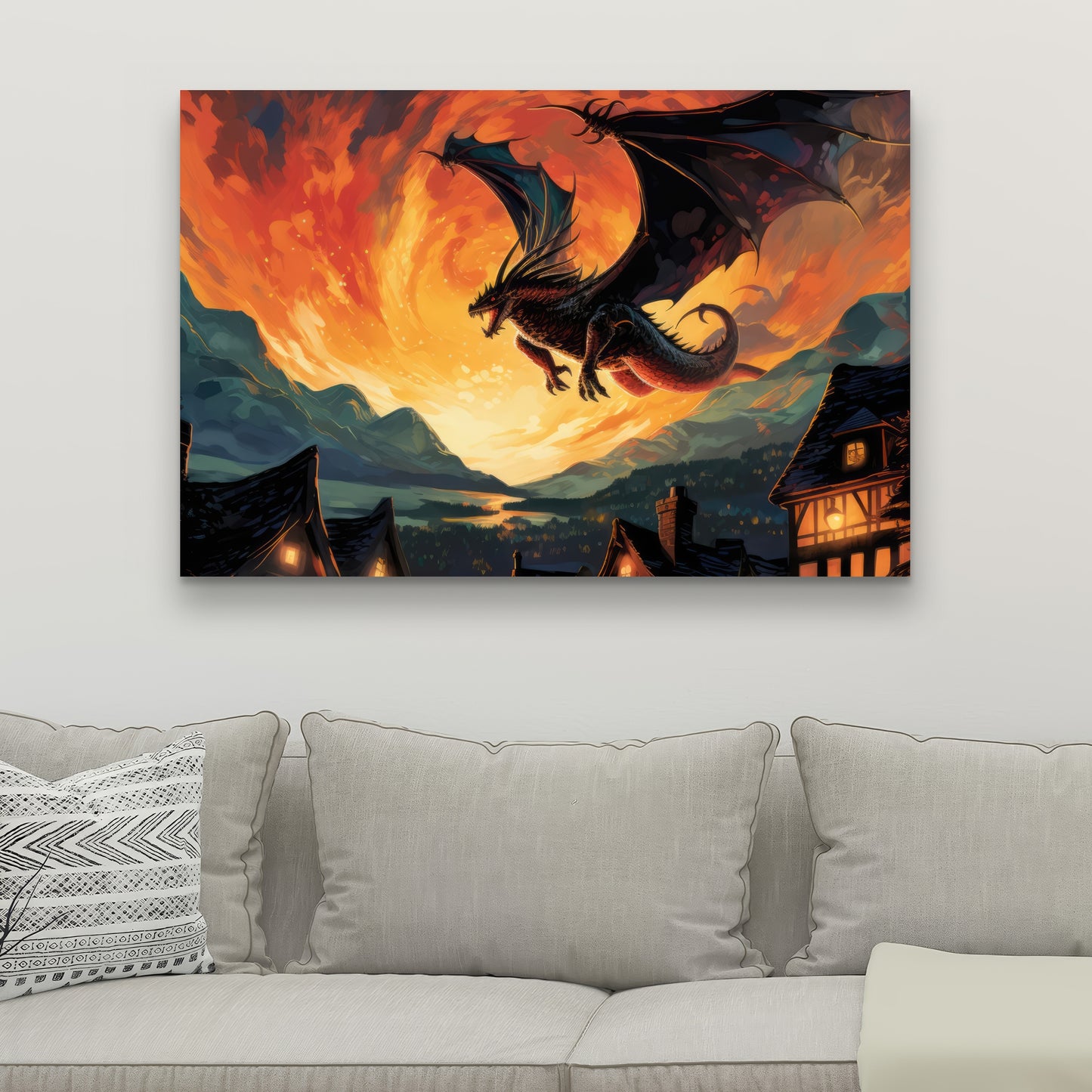 Hope for Mercy - Orange Canvas Home Decor | Vibrant Art Piece