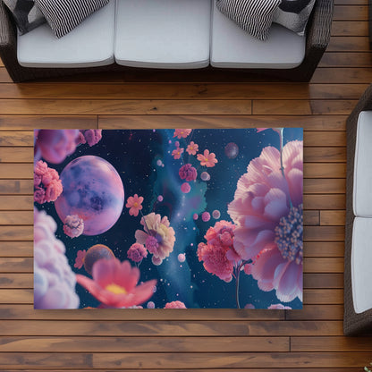 Tapis d'extérieur vide rose - Décoration élégante pour terrasses