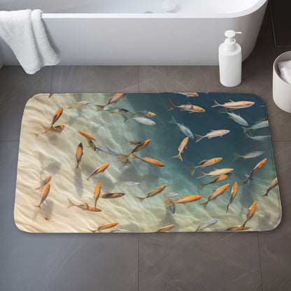 Away from the sand Turquoise Bath Mat for Home Decor