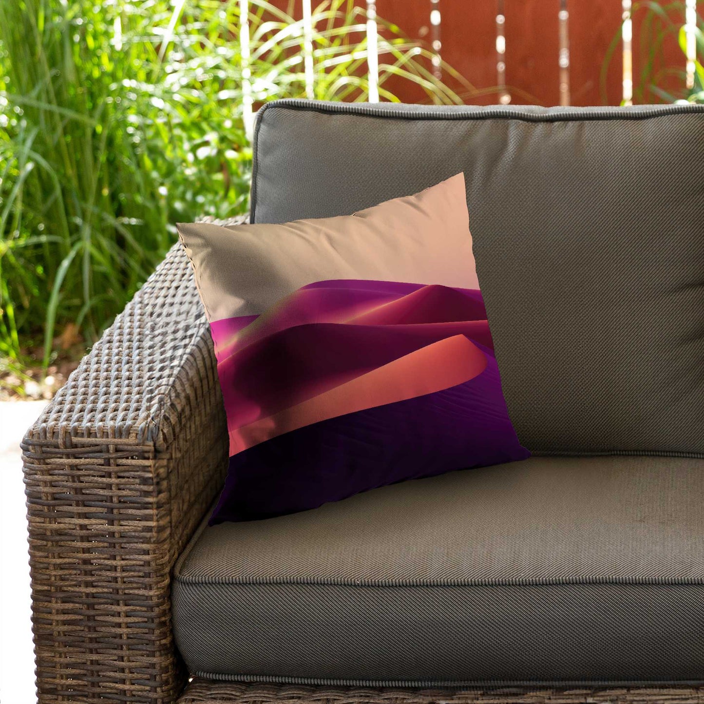 Deep Dunes Purple Poly Twill Throw Pillow Insert | Decor