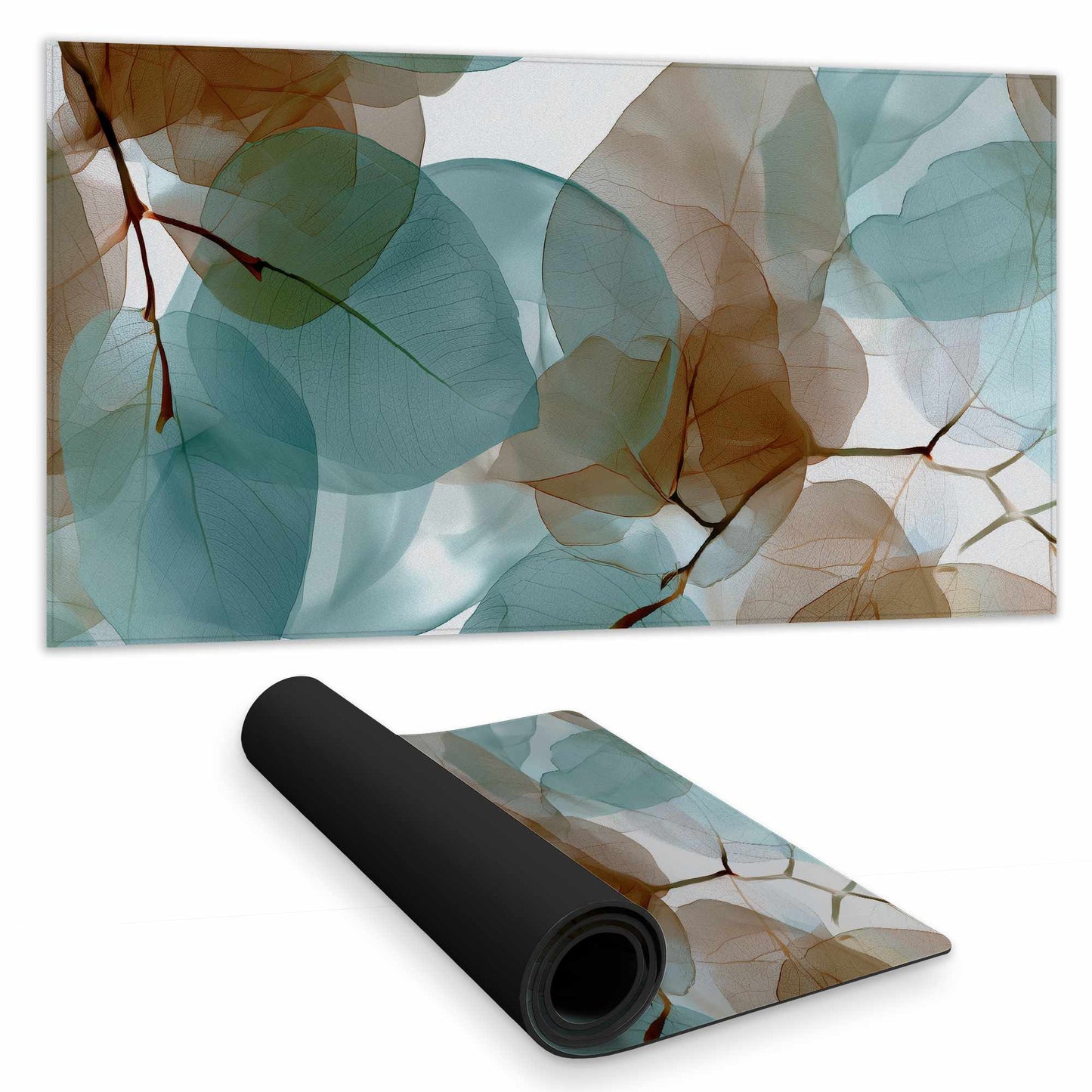 Translucent Leaves Desk Mat - Elegant Home Decor Accessory
