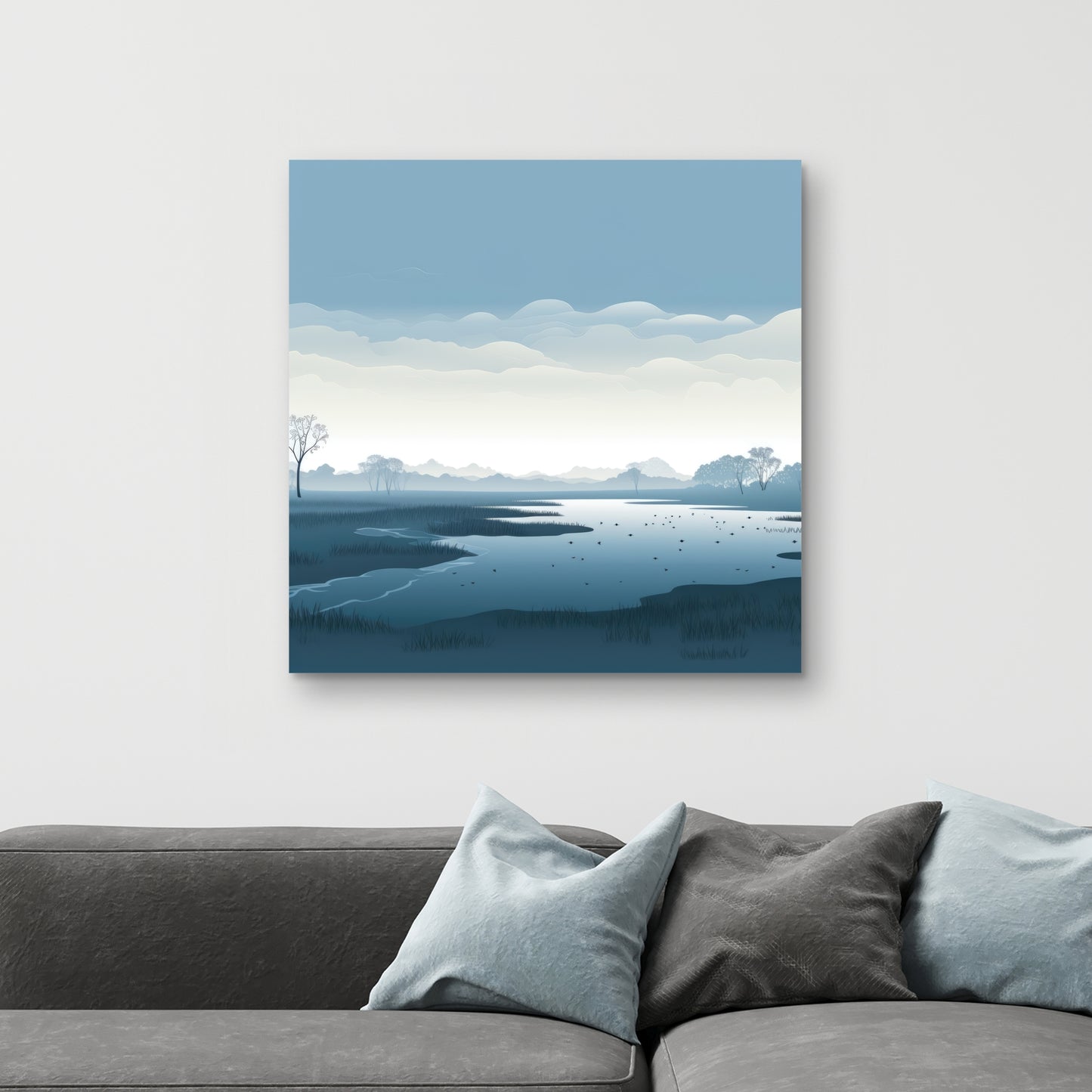 Minimalist swamp - 32"x32" Canvas