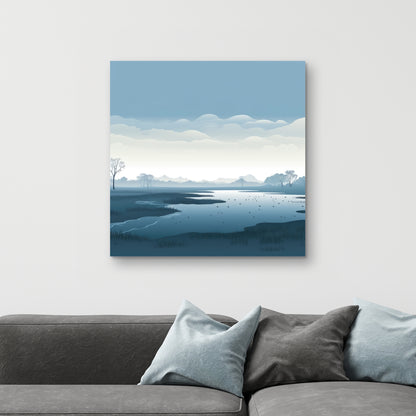 Minimalist swamp - 32"x32" Canvas