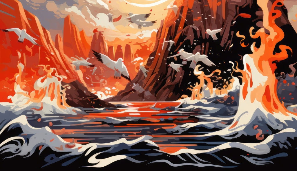 The Escape - Blue Indoor Outdoor Tablecloth for Home Decor