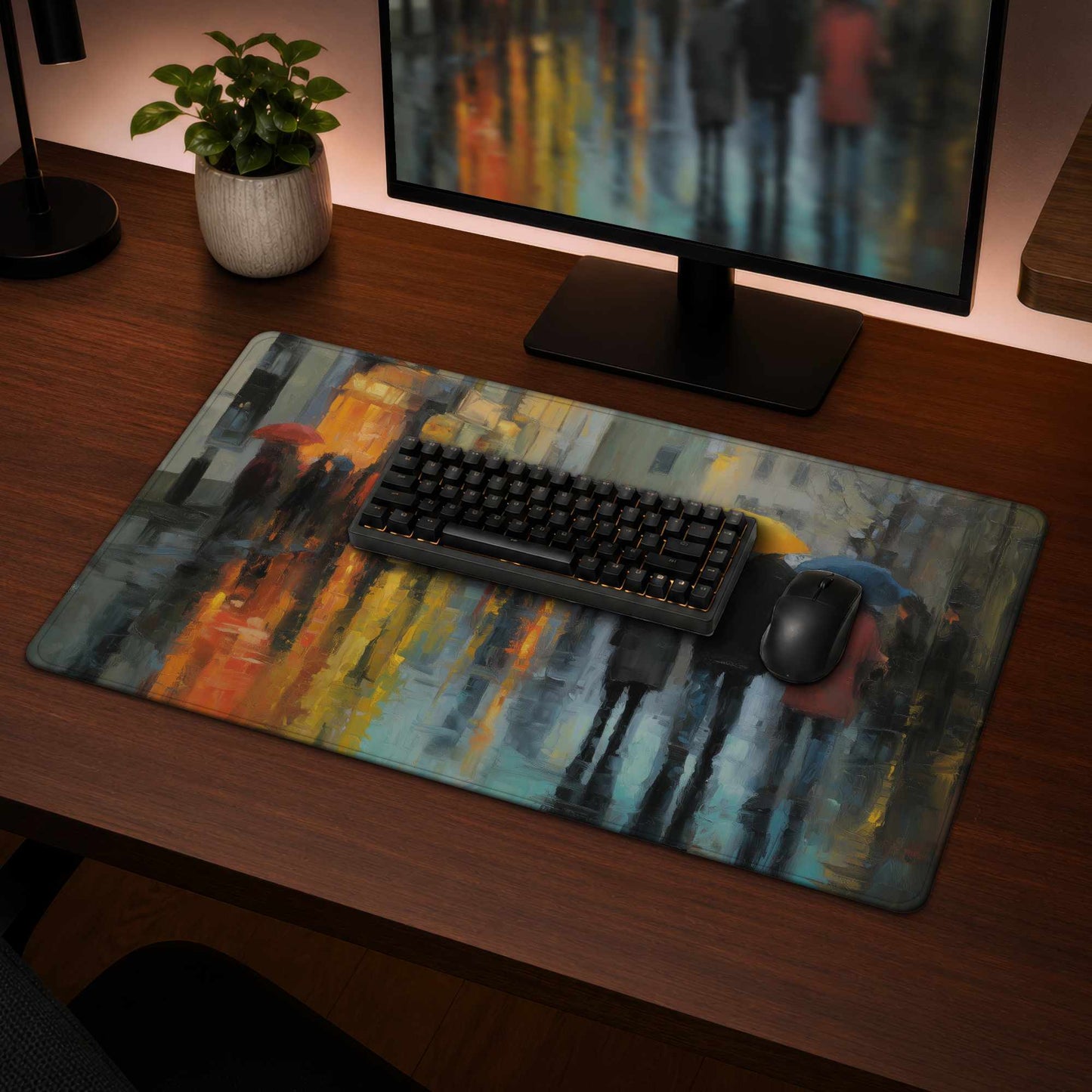 Rainy Day Desk Mat - Stylish Home Decor for Your Workspace