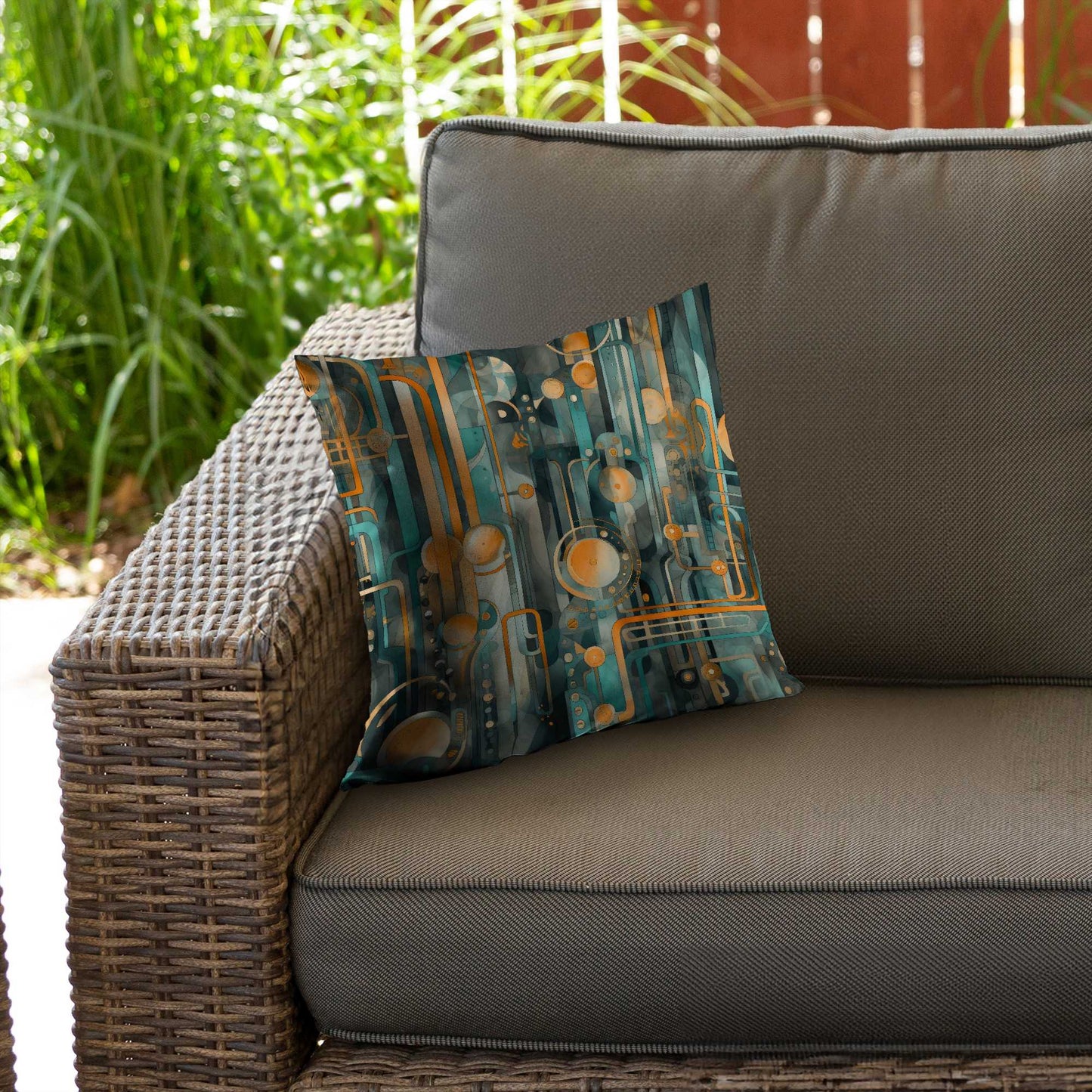 Astrological Machinery Poly Twill Throw Pillow | Home Decor
