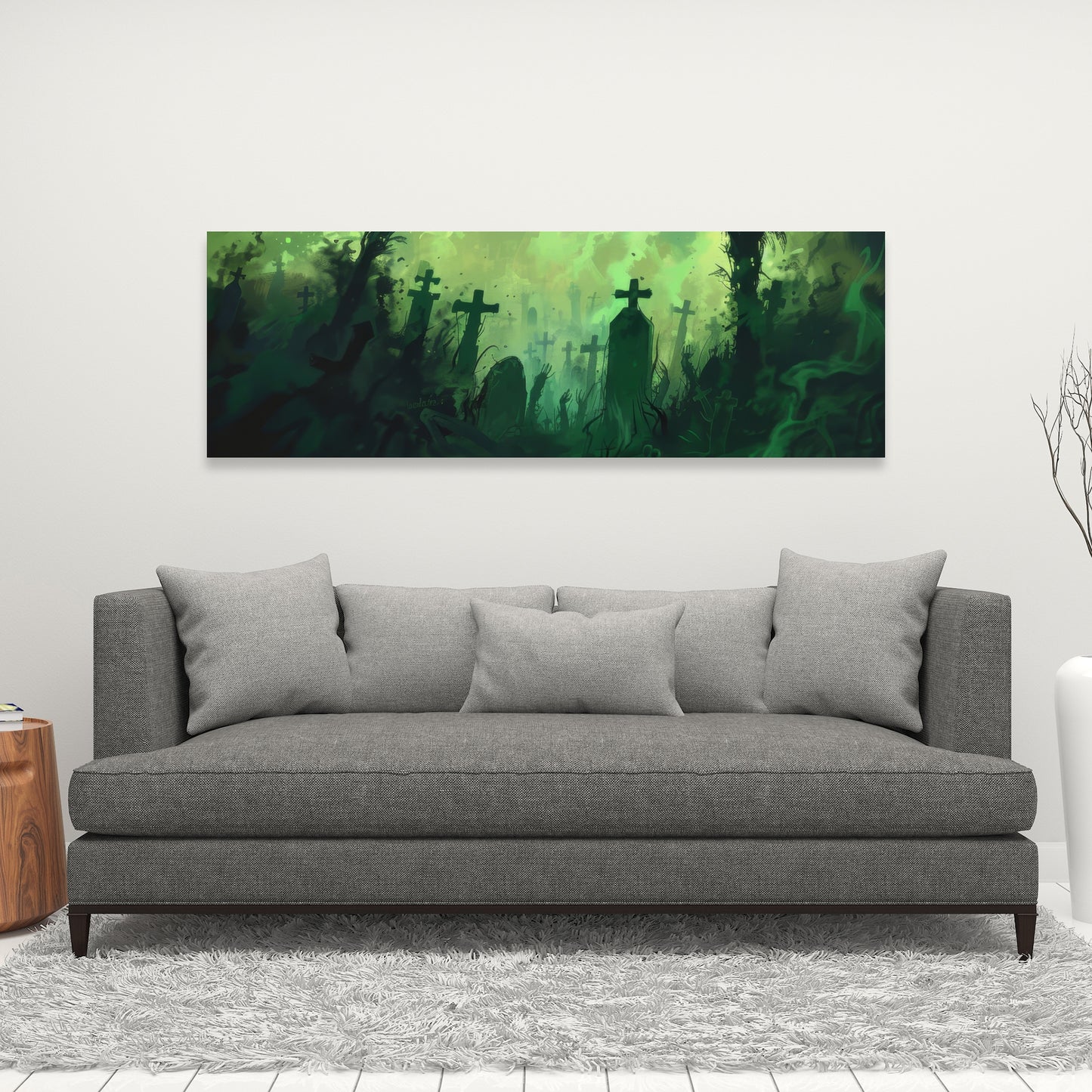 Reaching Hell - Black Canvas Home Decor Art for Modern Spaces