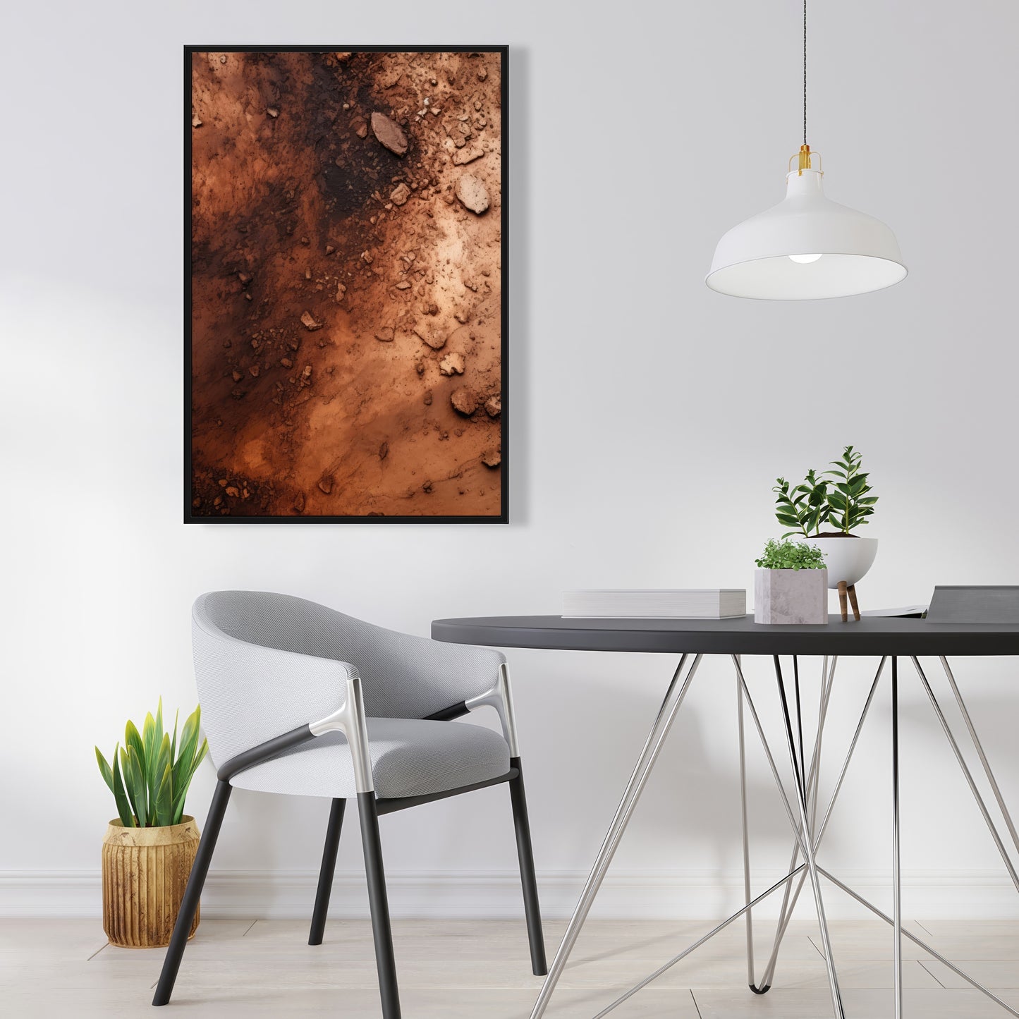 Digging - 36"x36" Framed canvas