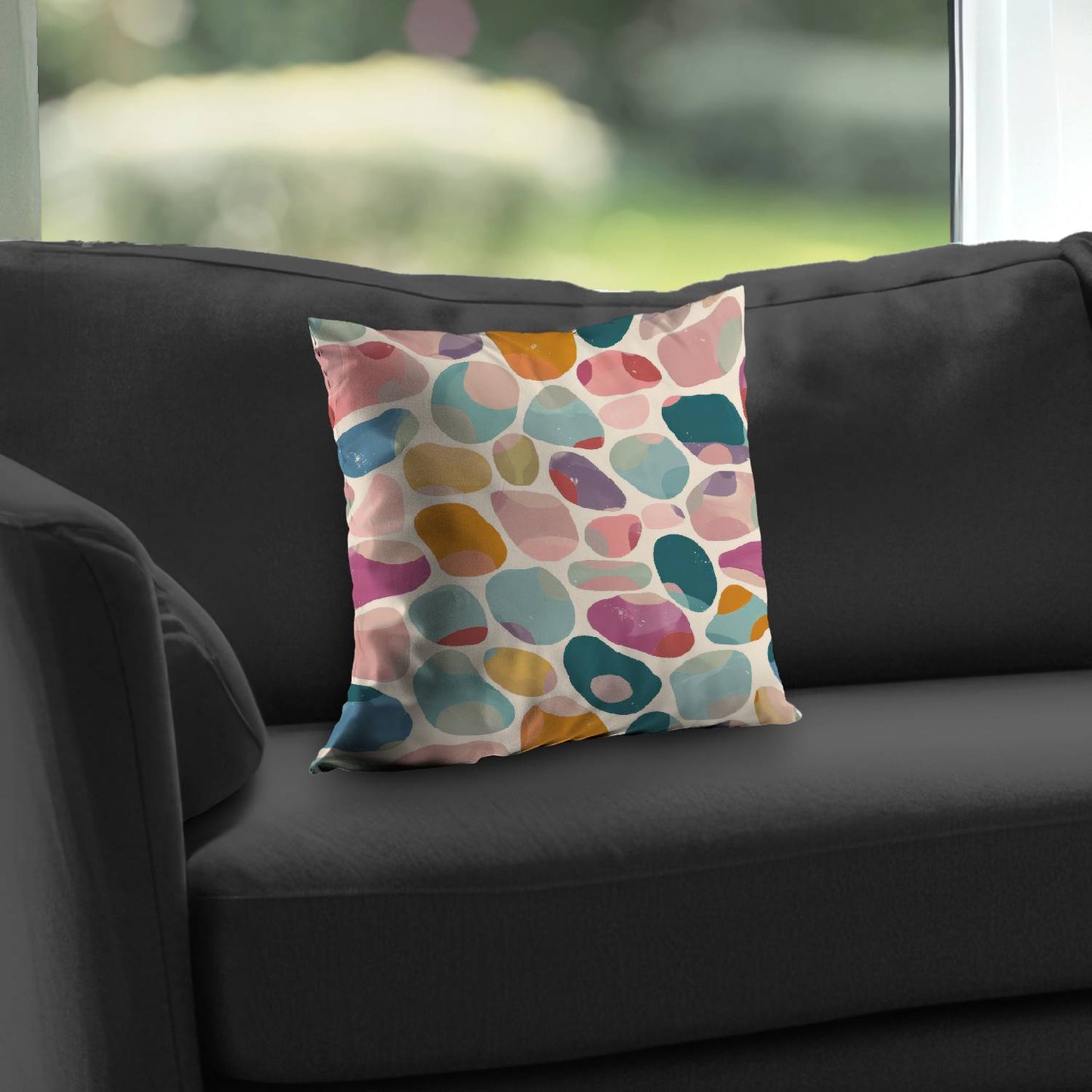 Dots and Bops Poly Twill Throw Pillow - Stylish Home Decor