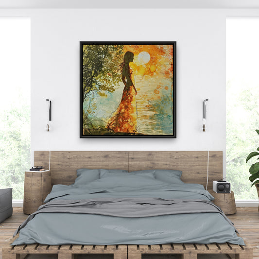 Peaceful sun - 36"x36" Framed canvas