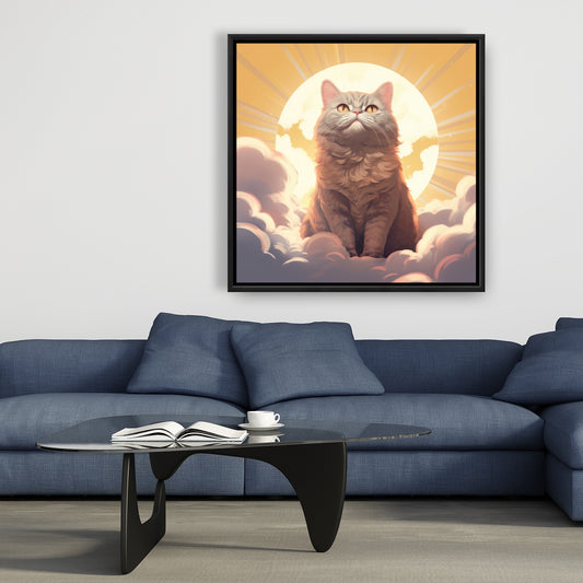 Intangible purr - 36"x36" Framed canvas