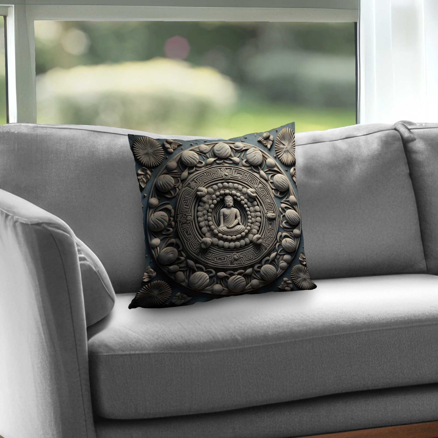 Spiritual Peace Poly Twill Throw Pillow | Home Decor Accent