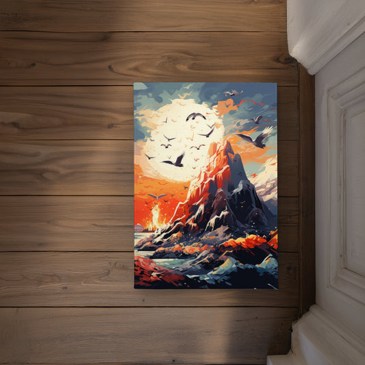 Towards Danger Gray Indoor Outdoor Door Mat | Home Decor