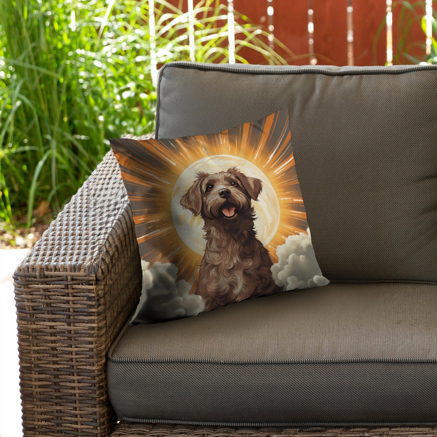 Pupper Orange Poly Twill Throw Pillow Insert for Home Decor