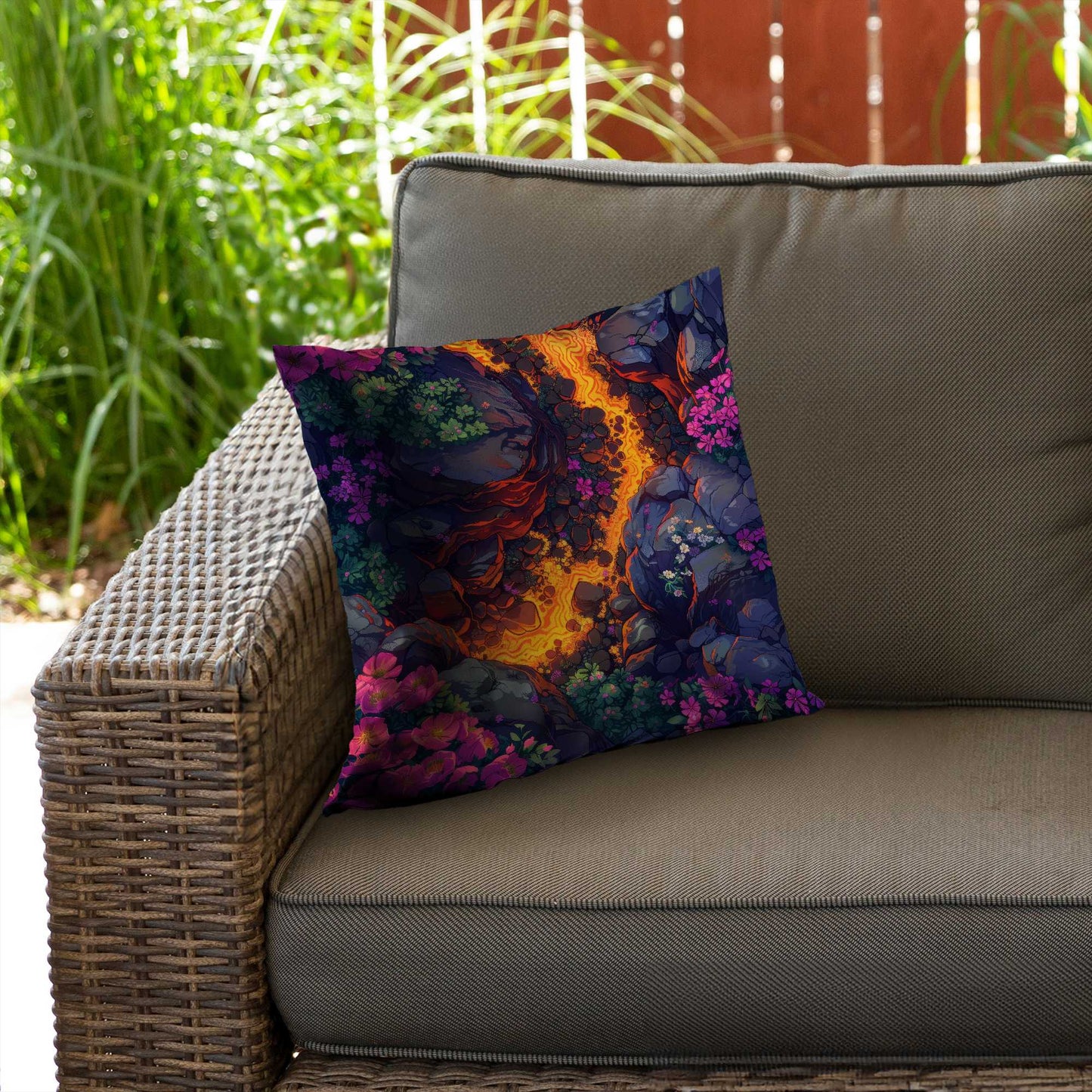 Coussin décoratif en sergé de polyester Hot River - Décoration intérieure confortable