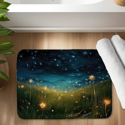 The night sky Blue bath mat for stylish home decor | Soft & Cozy