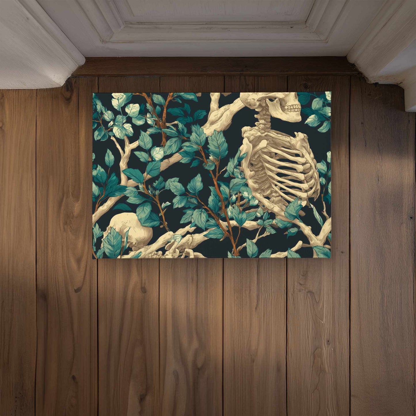 Sticks and Skulls Door Mat - Indoor Outdoor Home Decor