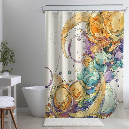 Rideau de douche uni – Accessoire de salle de bain élégant pour la décoration intérieure