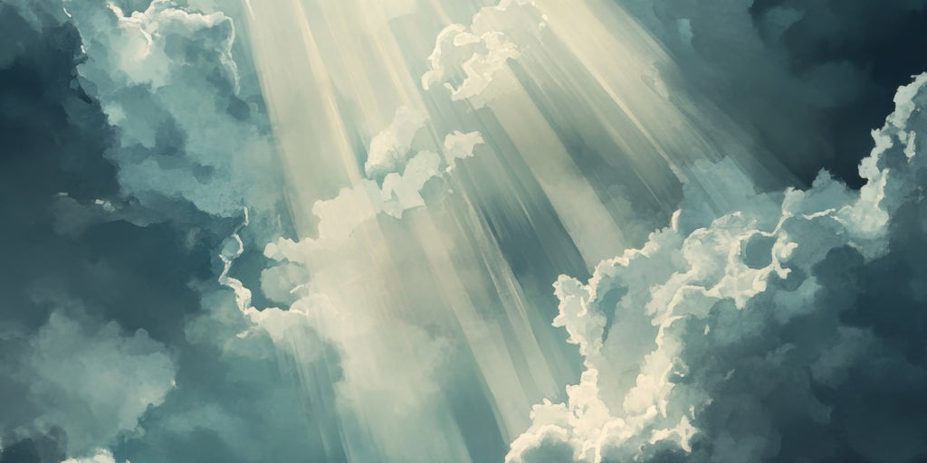 Beam of Light - White Desk Mat for Stylish Home Decor