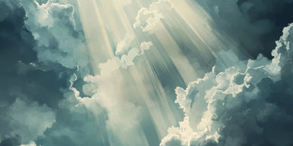 Beam of Light - White Desk Mat for Stylish Home Decor