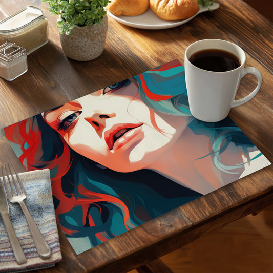 Dangerous Lips - White Polyester Placemat for Home Decor