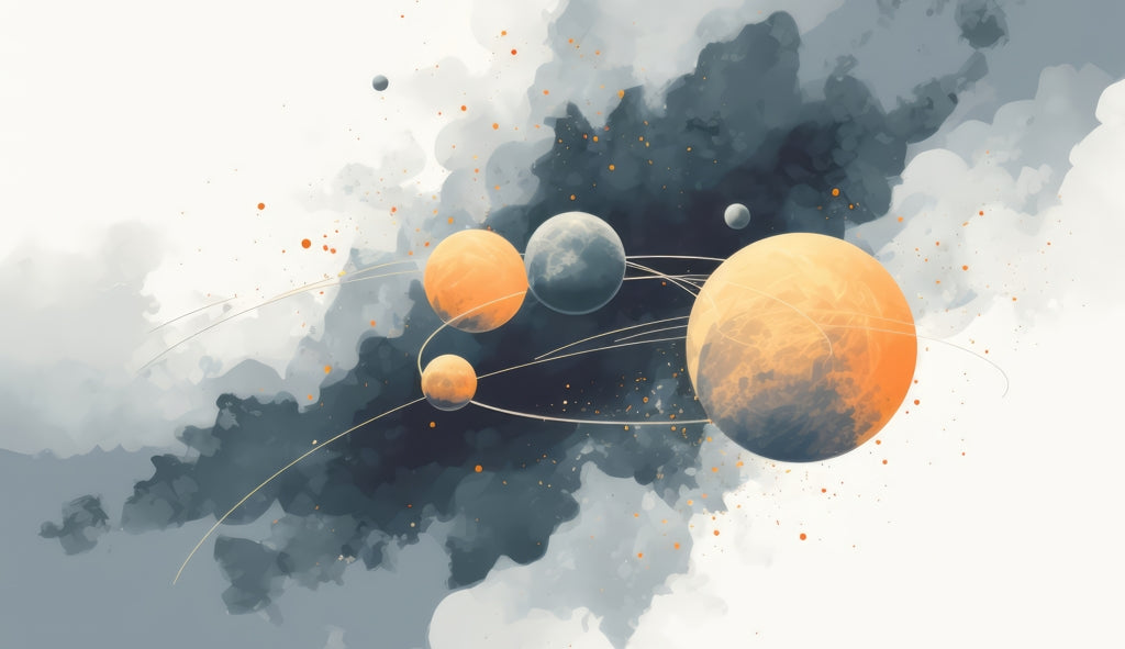 Circle of Planets - White Gaming Mat for Home Decor