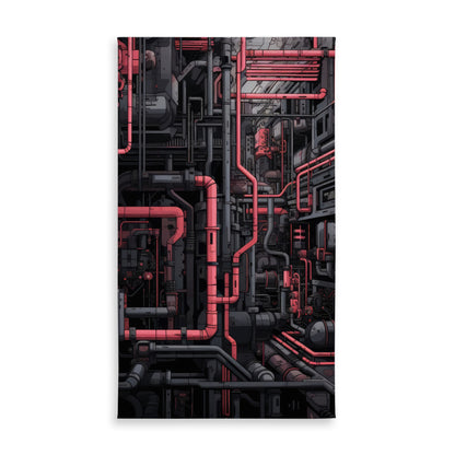 Tubular Nightmare - Black Indoor Outdoor Tablecloth | Home Decor