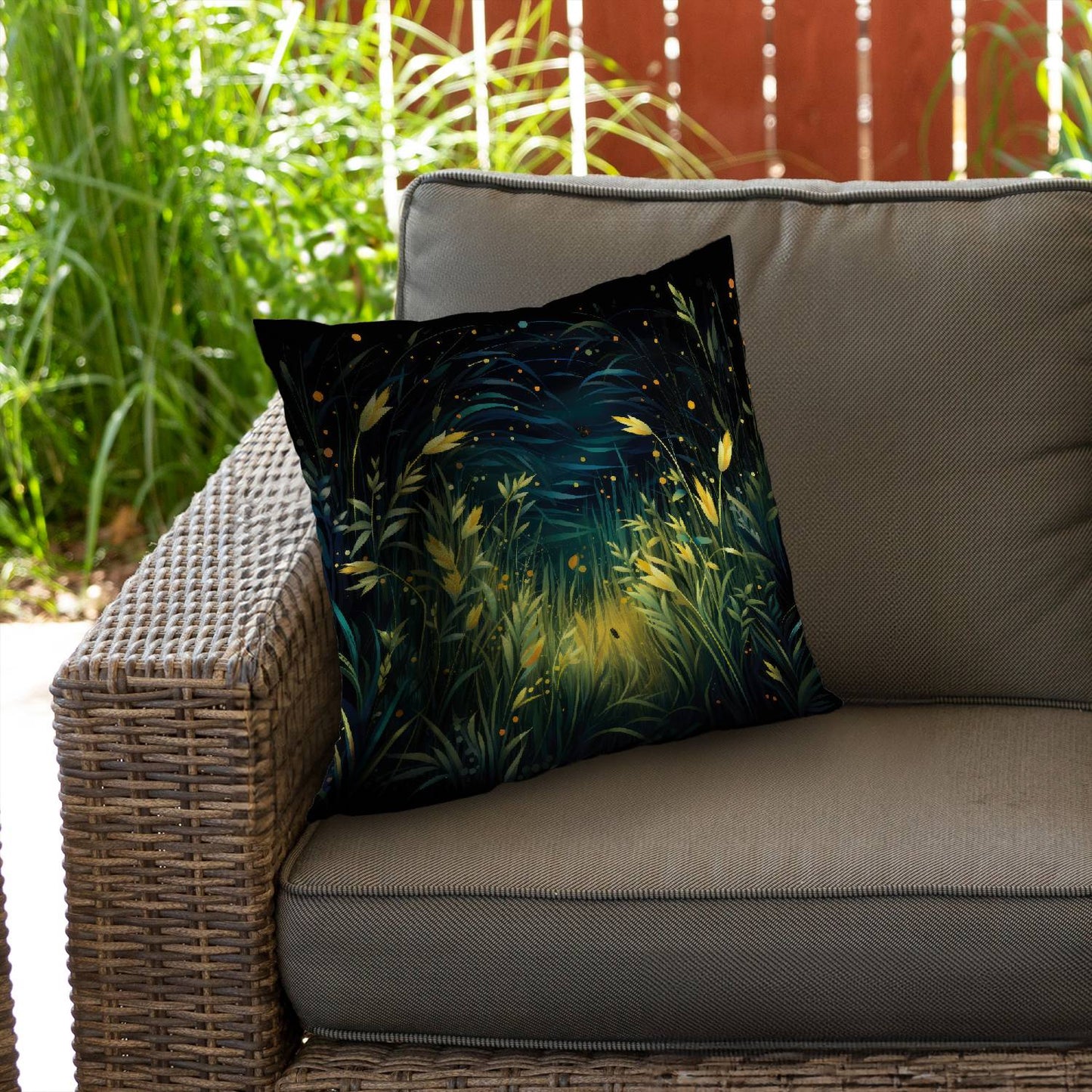 Lit plains - Throw pillow - Print on demand