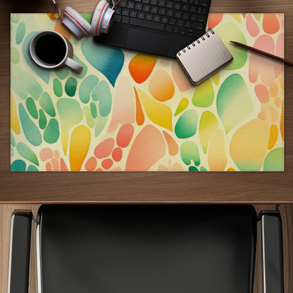 Organic Fruits Green Desk Mat | Eco-Friendly Home Decor