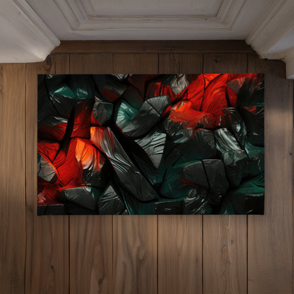 Hiding Under Green Indoor Outdoor Door Mat | Home Decor