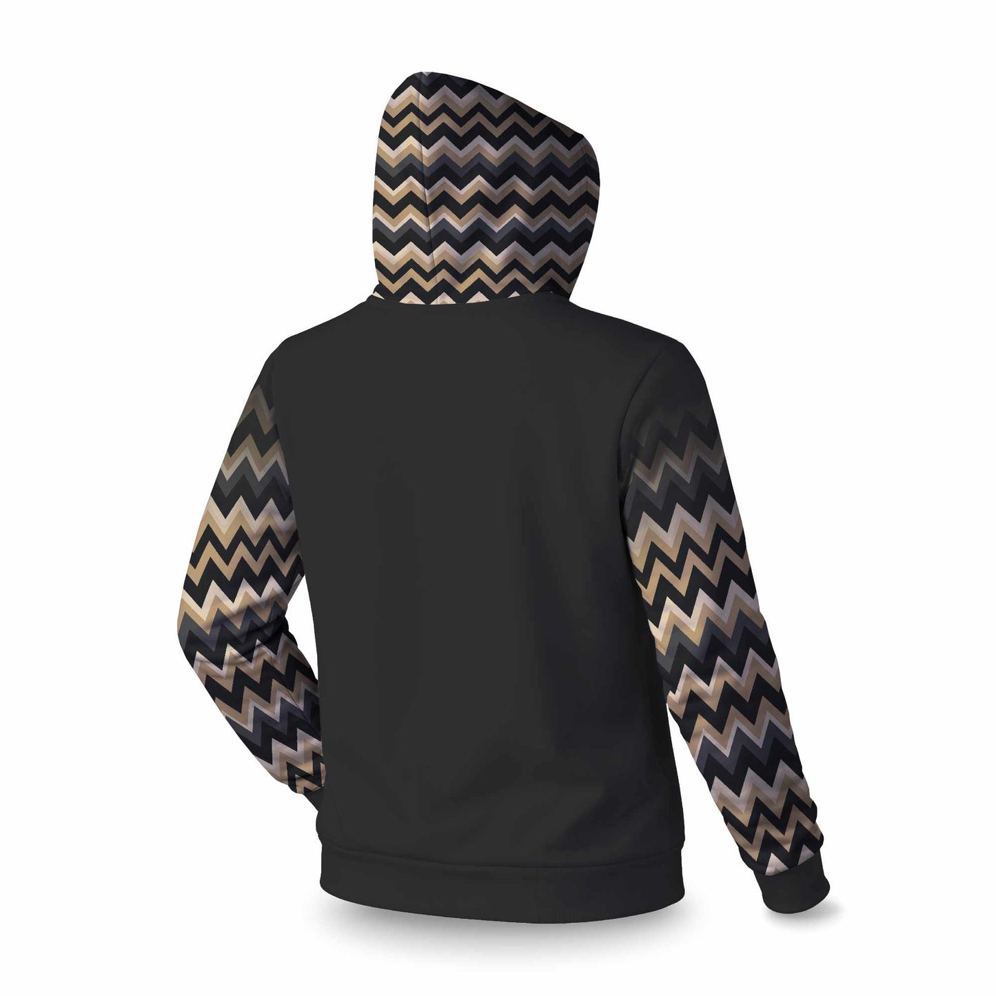 Sweat à capuche à manches longues Earth Tones Waves | Confort élégant