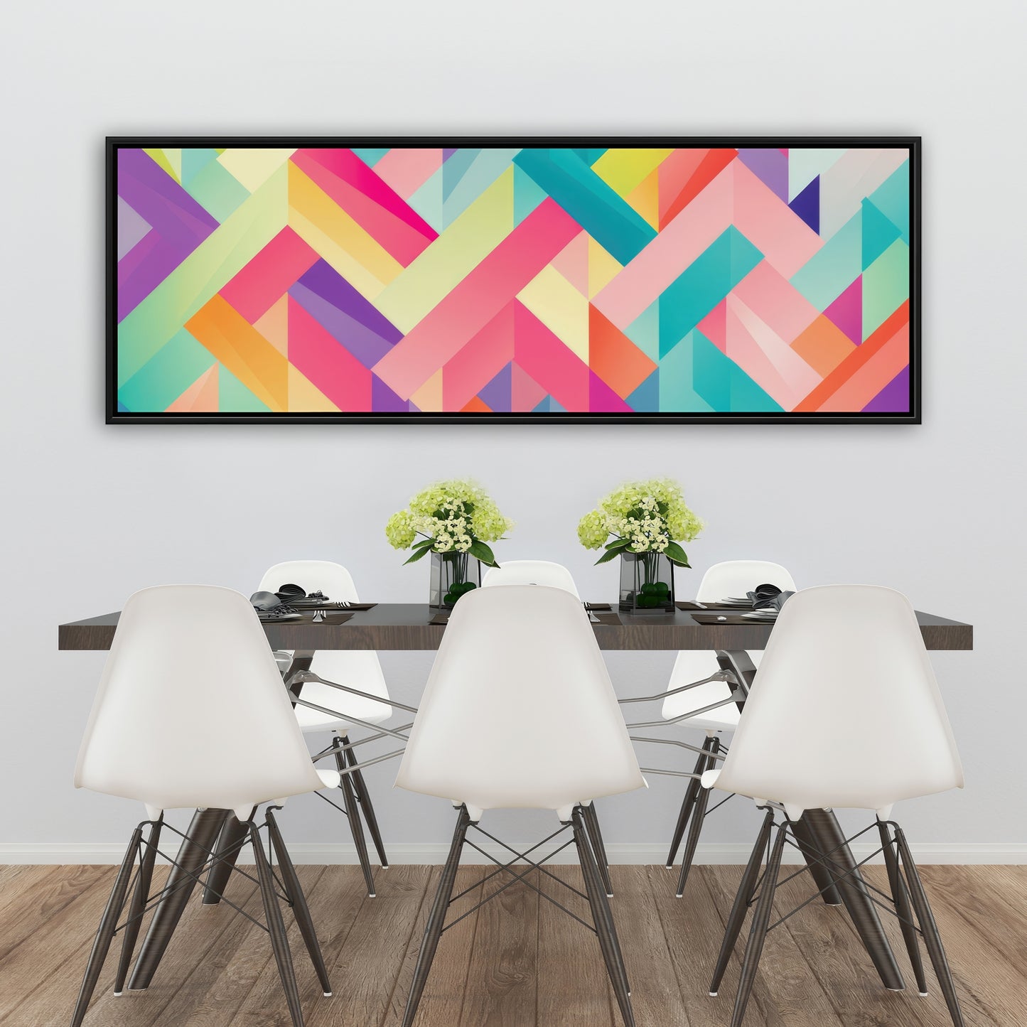 Stripe Harmony - Orange Framed Canvas for Home Decor