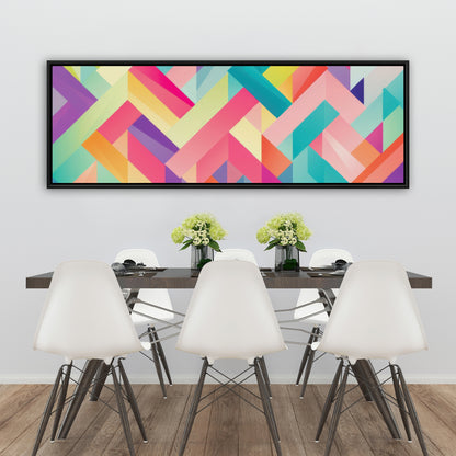 Stripe Harmony - Orange Framed Canvas for Home Decor