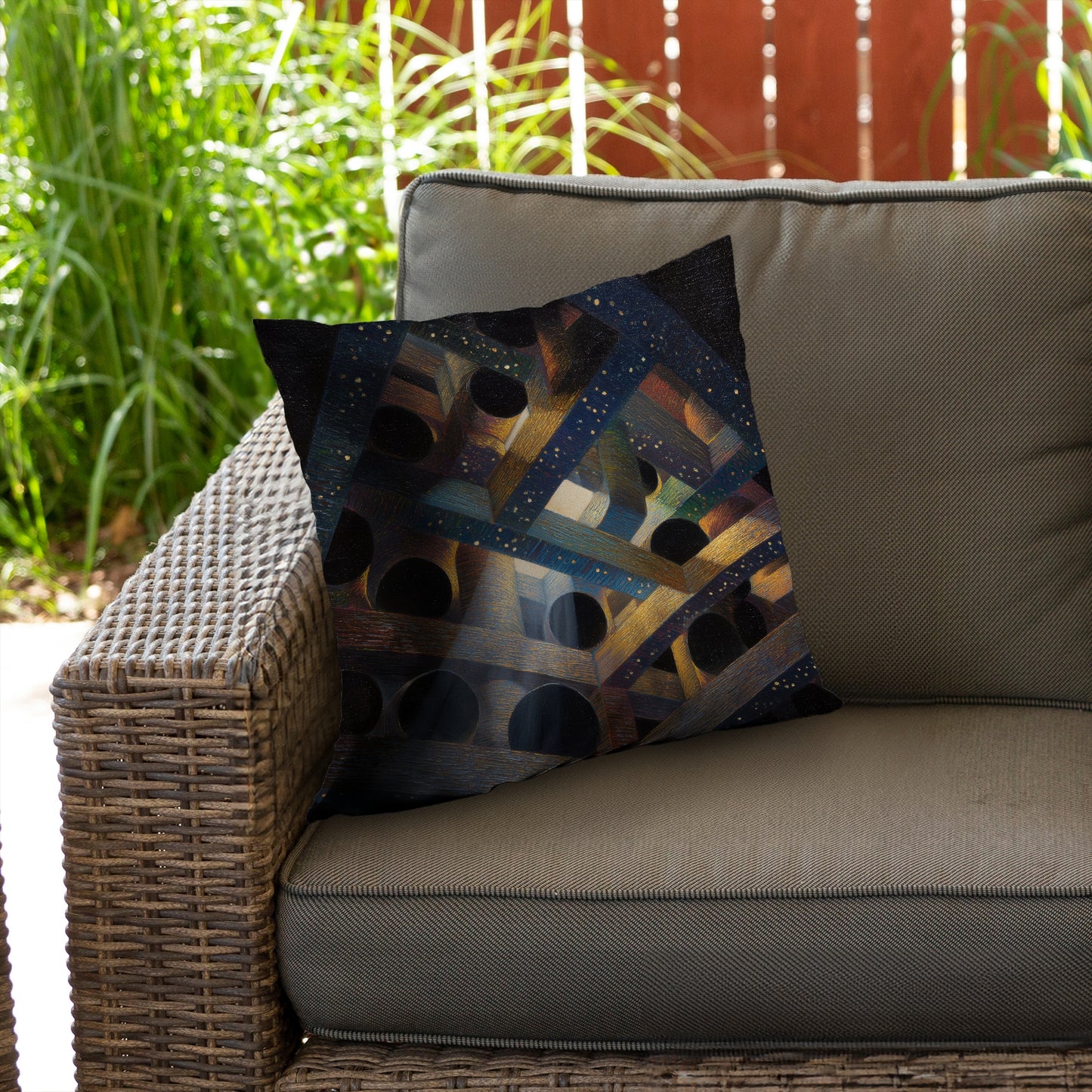 Pipe Dream Poly Twill Throw Pillow - Stylish Home Decor