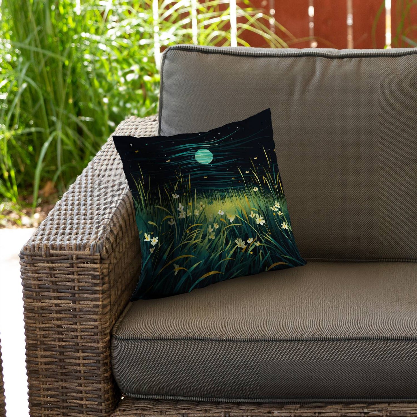 Windy night - Throw pillow - Print on demand