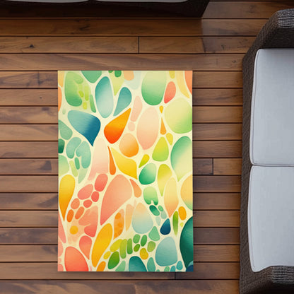 Organic Fruits Turquoise Outdoor Area Rug | Home Decor Essentials