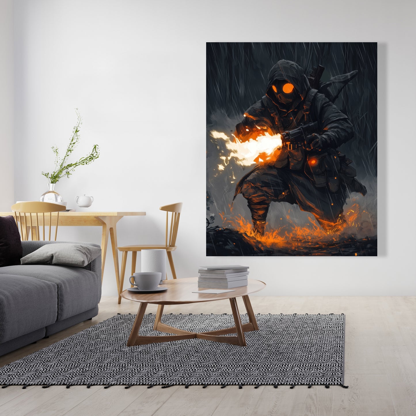 Scorch White Canvas - Stylish Home Decor for Any Space