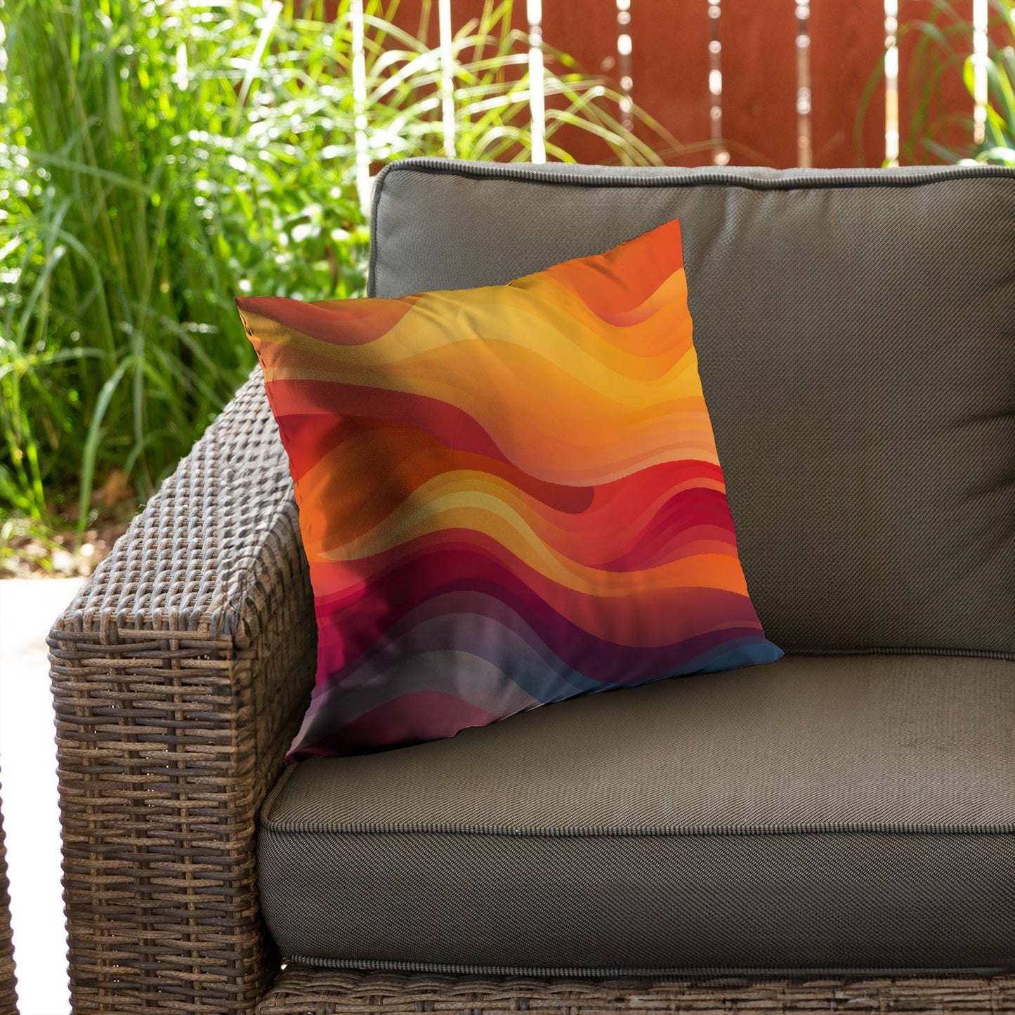 Sunlit fog - Throw pillow - Print on demand