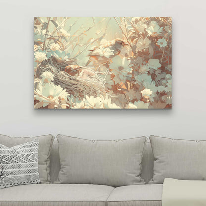 The Nest - Beige Canvas for Elegant Home Decor | Stylish Art