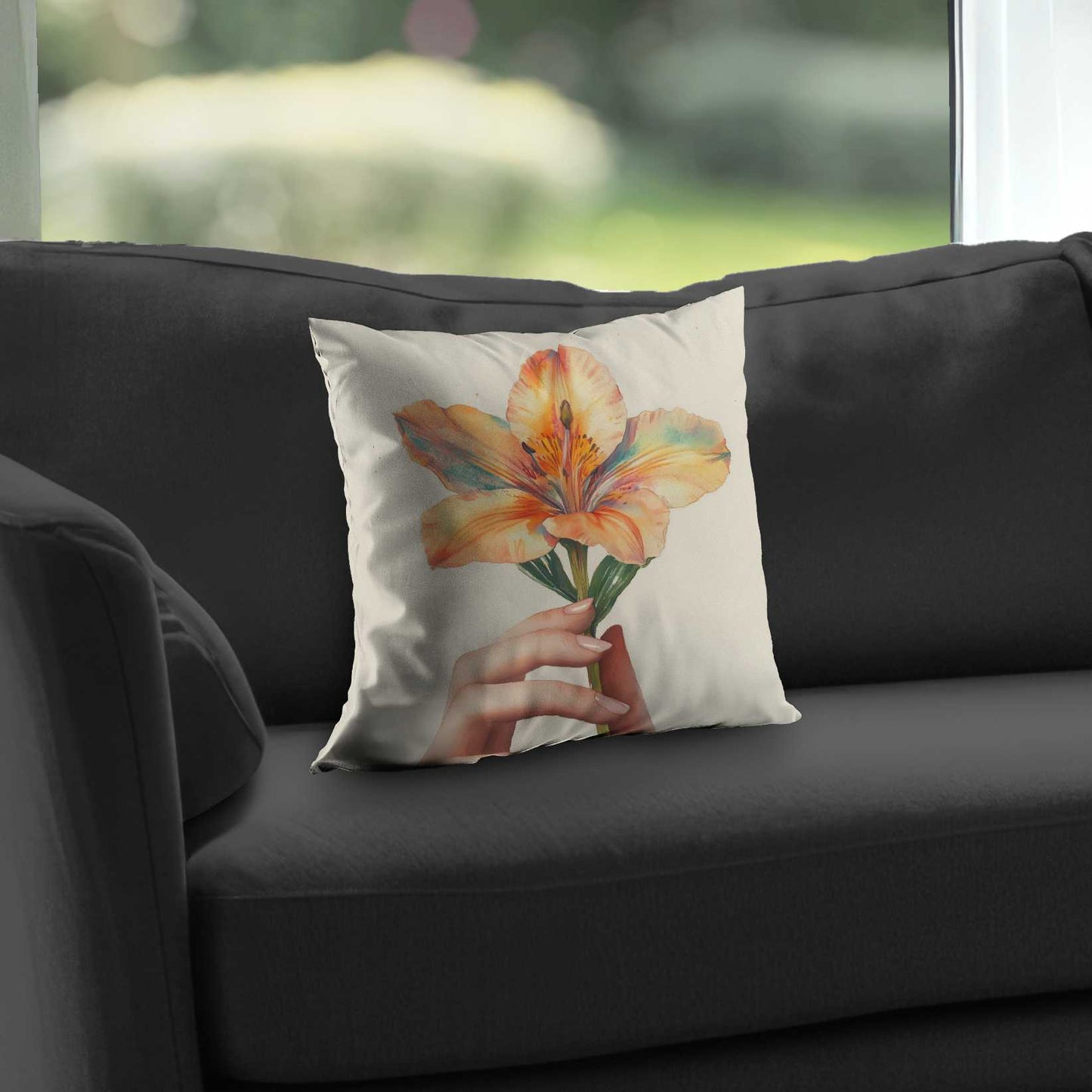 Coussin décoratif Ahold en sergé de polyester - Accessoire de décoration élégant pour la maison