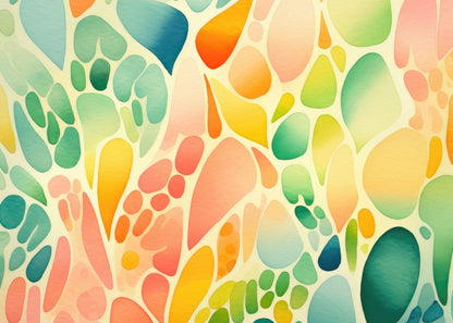 Organic Fruits Turquoise Indoor Outdoor Door Mat | Decor