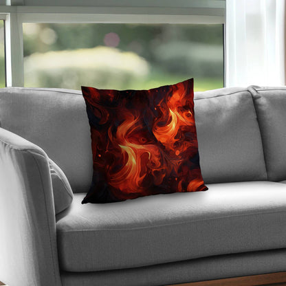 Fires of Heck Poly Twill Throw Pillow - Home Decor Accent