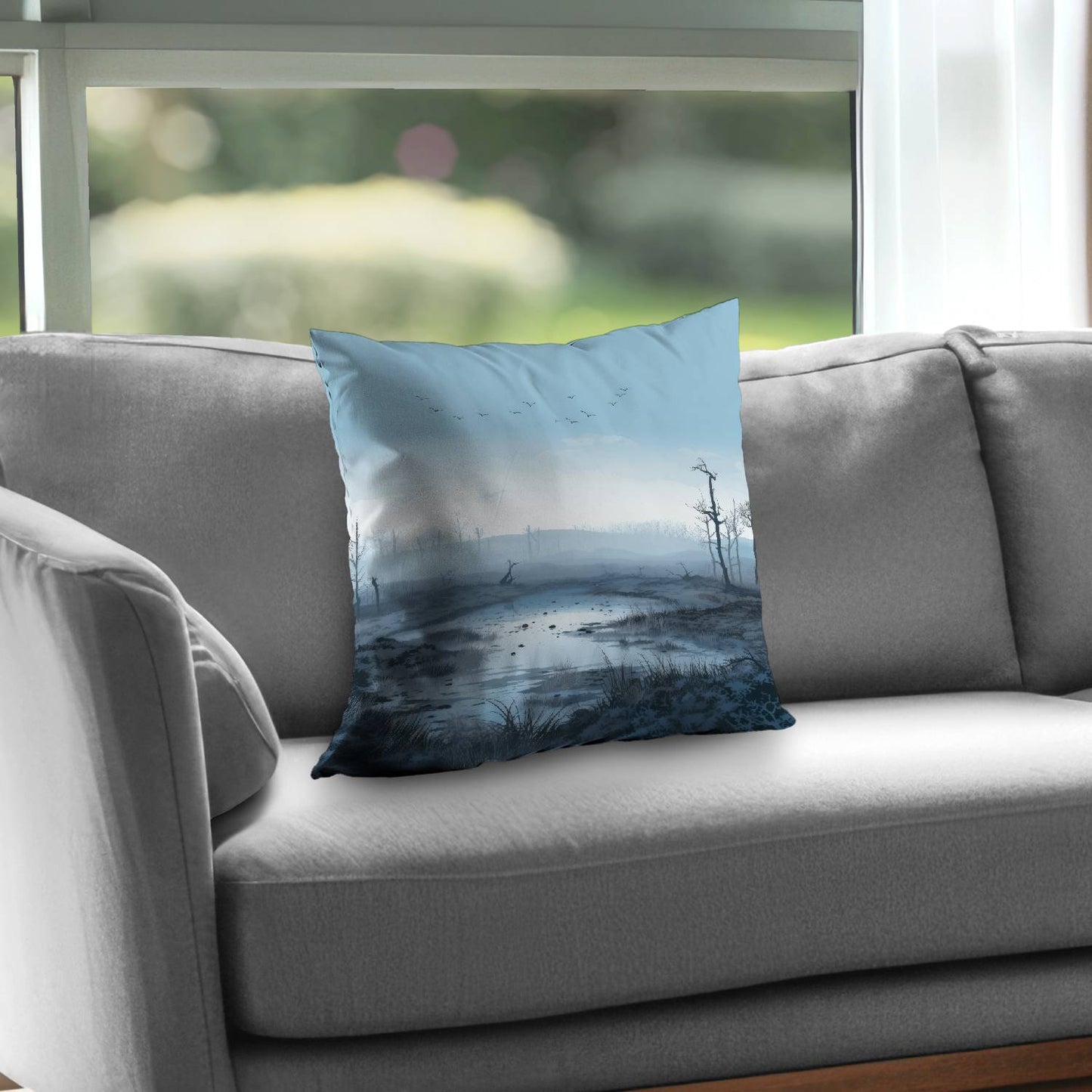 Swampy lands - Throw pillow - Print on demand