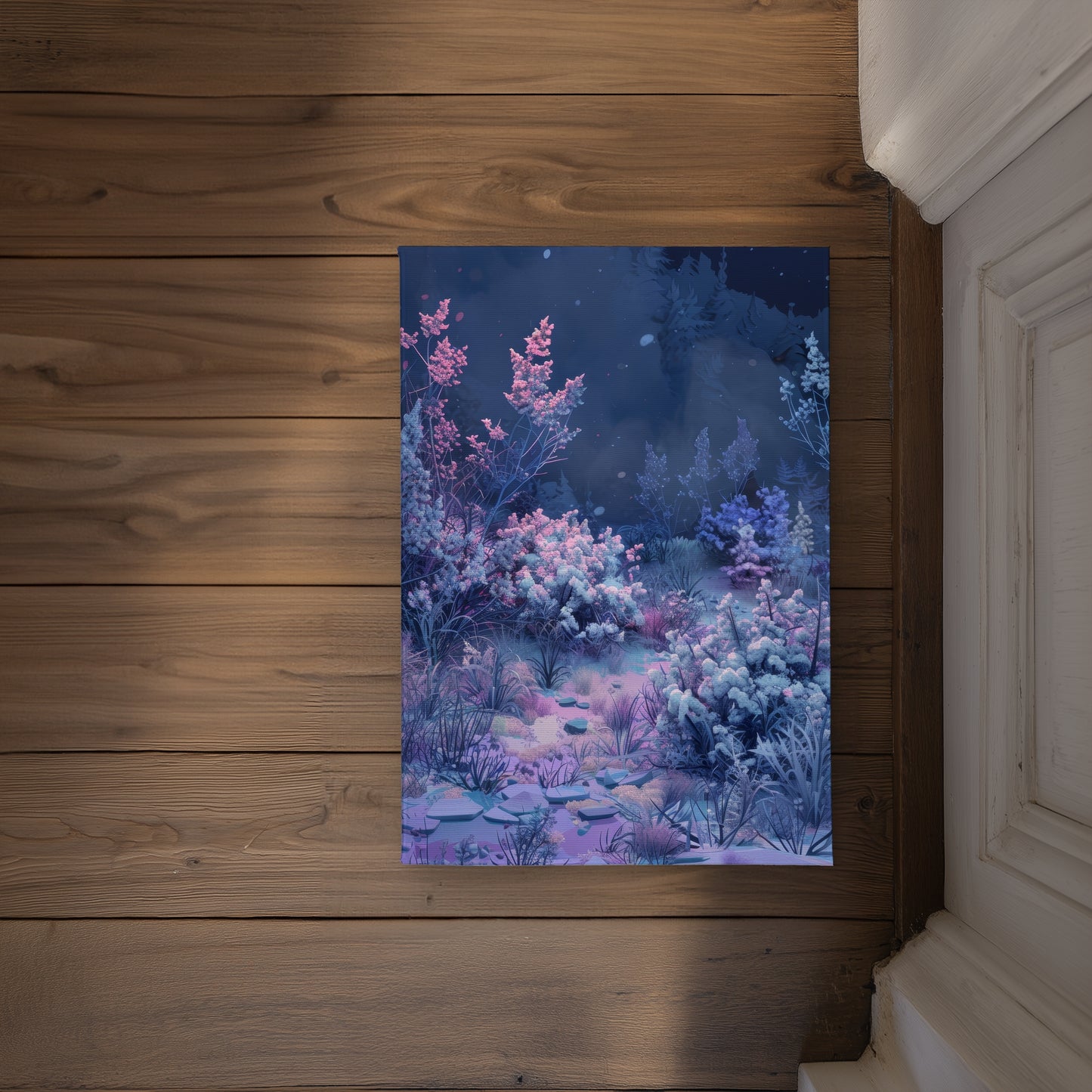 Cold Night Gray Indoor Outdoor Door Mat | Home Decor Accent