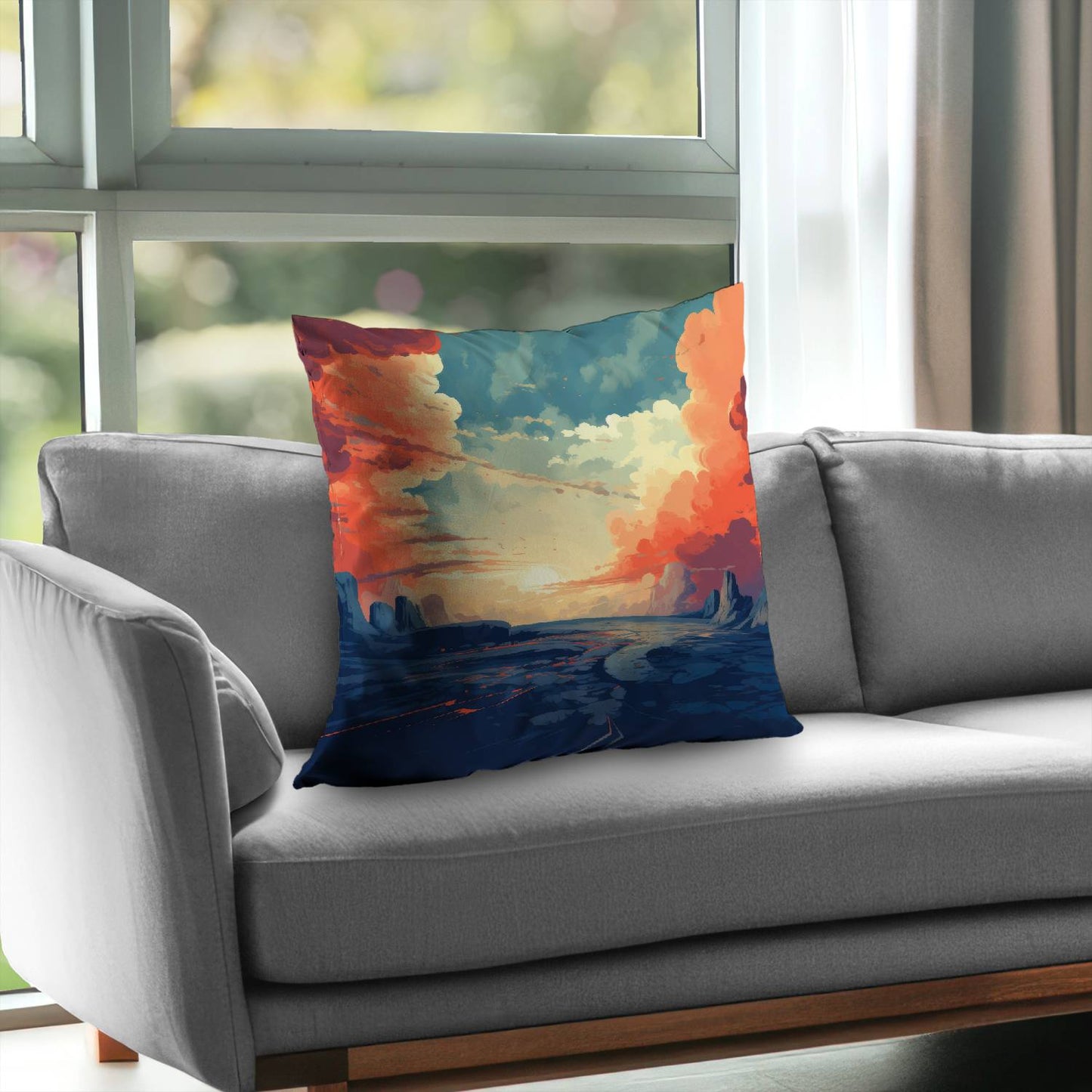 Finally light - Throw pillow - Print on demand