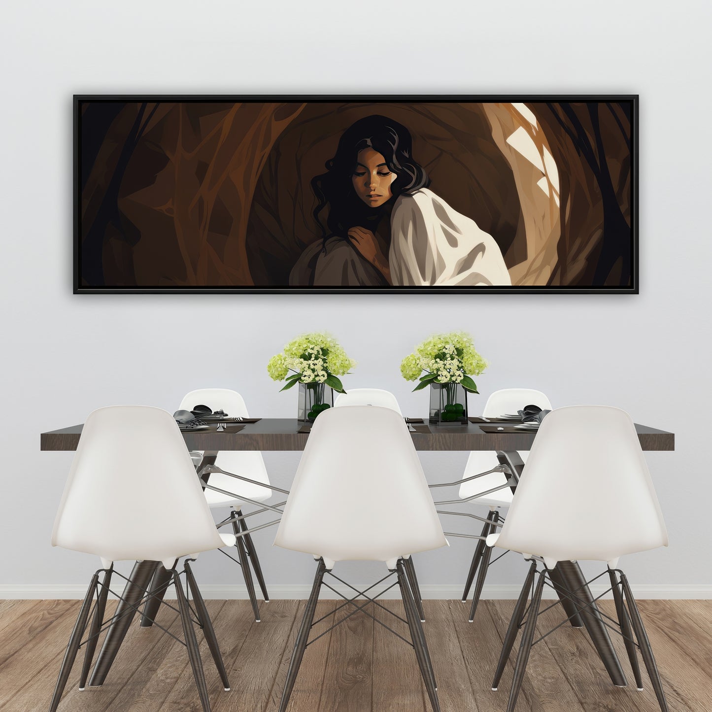 Warm embrace - Framed Canvas - Print on demand
