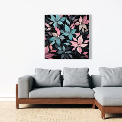 Desaturated flowers - 32"x32" Canvas
