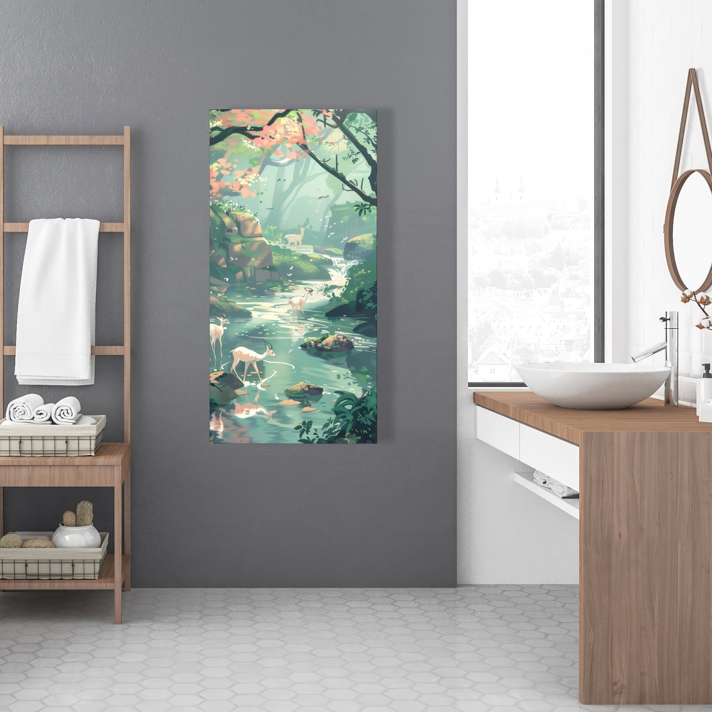 Sipping - Turquoise Canvas Art for Chic Home Decor